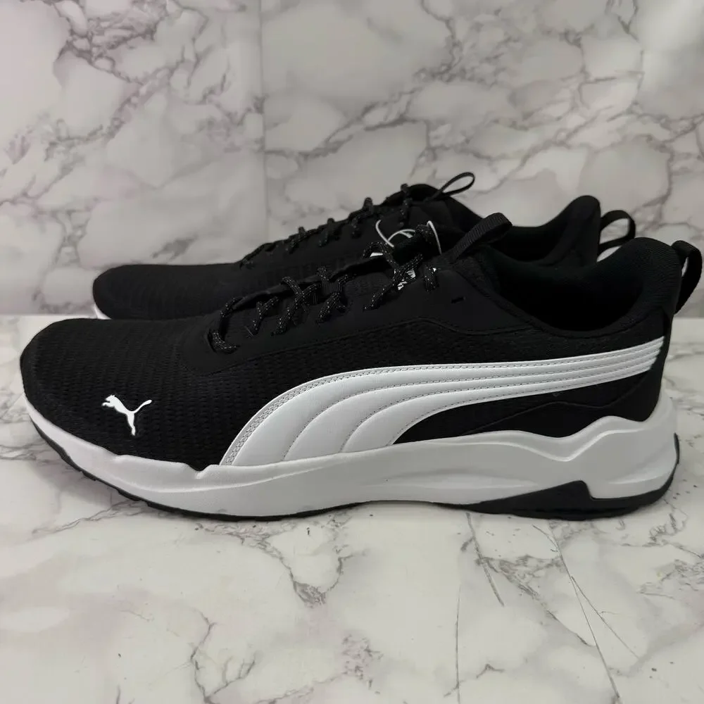 Puma Men's Black and White Running Sneakers